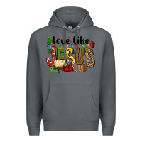 Rock Christmas love like jesus Premium Hoodie - FaDigitalArtStudio