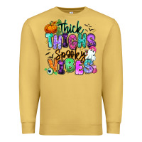 Antique Gold Thick thighs spooky vibes Premium Sweatshirt - RanaPortraitStore