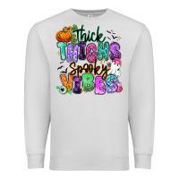 Dove Grey Thick thighs spooky vibes Premium Sweatshirt - RanaPortraitStore