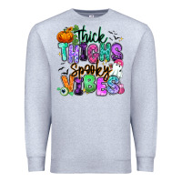Heather Grey Thick thighs spooky vibes Premium Sweatshirt - RanaPortraitStore
