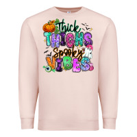 Pale Pink Thick thighs spooky vibes Premium Sweatshirt - RanaPortraitStore