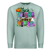 Seafoam Thick thighs spooky vibes Premium Sweatshirt - RanaPortraitStore