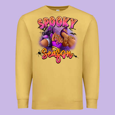 Premium Sweatshirt Spooky season sneaker and heel afro woman