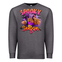 Charcoal Heather Spooky season sneaker and heel afro woman Premium Sweatshirt - RanaPortraitStore