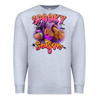 Heather Grey Spooky season sneaker and heel afro woman Premium Sweatshirt - RanaPortraitStore