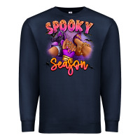 Navy Spooky season sneaker and heel afro woman Premium Sweatshirt - RanaPortraitStore