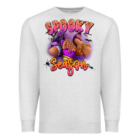 Oatmeal Heather Spooky season sneaker and heel afro woman Premium Sweatshirt - RanaPortraitStore