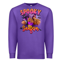 Purple Spooky season sneaker and heel afro woman Premium Sweatshirt - RanaPortraitStore