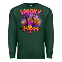 Sports Green Spooky season sneaker and heel afro woman Premium Sweatshirt - RanaPortraitStore
