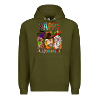 Happy Hallothankmas Dog Premium Hoodie | Teevron