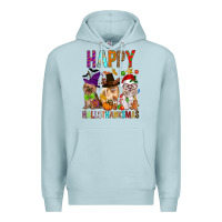 Blue Mist Happy hallothankmas dog Premium Hoodie - FaDigitalArtStudio