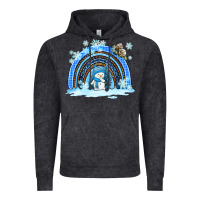 Vintage Black winter   rainbow and snowman Vintage Hoodie - AdoDesignShop