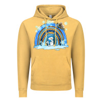 Vintage Mustard winter   rainbow and snowman Vintage Hoodie - AdoDesignShop