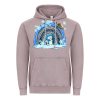 Vintage Zinc winter   rainbow and snowman Vintage Hoodie - AdoDesignShop