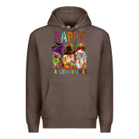 Coffee Happy hallothankmas dog Premium Hoodie - FaDigitalArtStudio