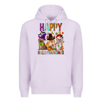 Lilac Happy hallothankmas dog Premium Hoodie - FaDigitalArtStudio