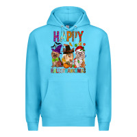 Ocean Blue Happy hallothankmas dog Premium Hoodie - FaDigitalArtStudio