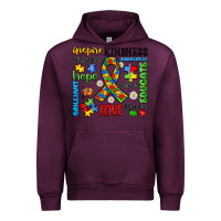 Mauve Wine autism awareness Urban Hoodie - JahusDesignShop