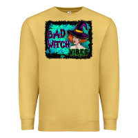 Antique Gold Halloween Bad Witch Vibes Watercolor Premium Sweatshirt - RanaPortraitStore