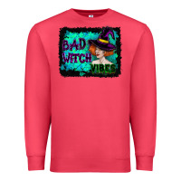 Cardinal Halloween Bad Witch Vibes Watercolor Premium Sweatshirt - RanaPortraitStore