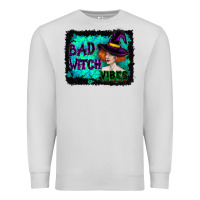 Dove Grey Halloween Bad Witch Vibes Watercolor Premium Sweatshirt - RanaPortraitStore