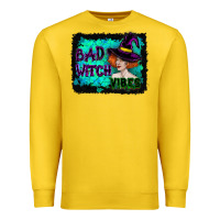 Lemon Halloween Bad Witch Vibes Watercolor Premium Sweatshirt - RanaPortraitStore
