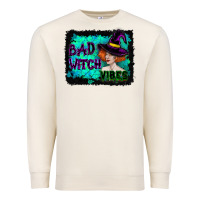 Sandshell Halloween Bad Witch Vibes Watercolor Premium Sweatshirt - RanaPortraitStore