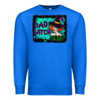 True Royal Halloween Bad Witch Vibes Watercolor Premium Sweatshirt - RanaPortraitStore