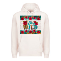 Pale Pink stay wild Premium Hoodie - HRA Design Shop