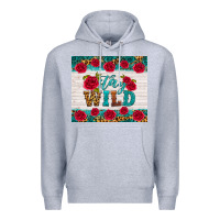 Heather Grey stay wild Premium Hoodie - HRA Design Shop