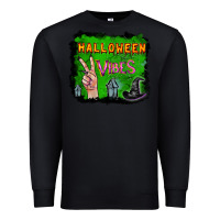 Black Watercolor Halloween Vibes Premium Sweatshirt - RanaPortraitStore