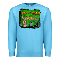 Ocean Blue Watercolor Halloween Vibes Premium Sweatshirt - RanaPortraitStore
