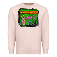 Pale Pink Watercolor Halloween Vibes Premium Sweatshirt - RanaPortraitStore