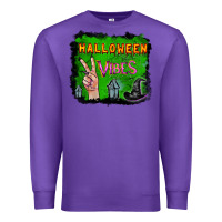 Purple Watercolor Halloween Vibes Premium Sweatshirt - RanaPortraitStore