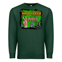Sports Green Watercolor Halloween Vibes Premium Sweatshirt - RanaPortraitStore