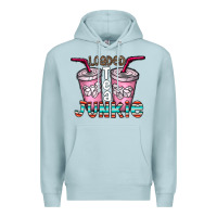 Blue Mist loaded tea junkie Premium Hoodie - CowhideDigitalArt