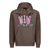 Coffee loaded tea junkie Premium Hoodie - CowhideDigitalArt