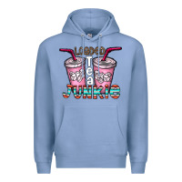 Colony Blue loaded tea junkie Premium Hoodie - CowhideDigitalArt