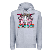 Heather Grey loaded tea junkie Premium Hoodie - CowhideDigitalArt