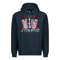 Navy loaded tea junkie Premium Hoodie - CowhideDigitalArt
