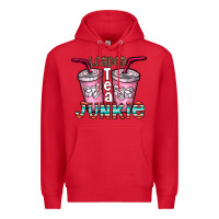 Red loaded tea junkie Premium Hoodie - CowhideDigitalArt