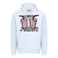 White loaded tea junkie Premium Hoodie - CowhideDigitalArt