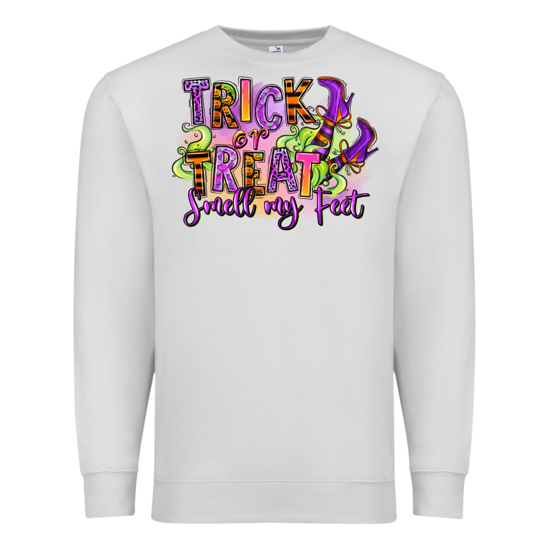 Trick Or Treat Smell My Feet Premium Sweatshirt by RanaPortraitStore | Teevron