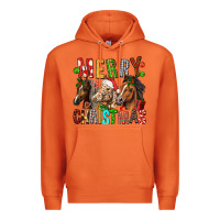 Carrot Merry christmas horses Premium Hoodie - FaDigitalArtStudio