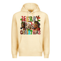 Pina Colada Merry christmas horses Premium Hoodie - FaDigitalArtStudio