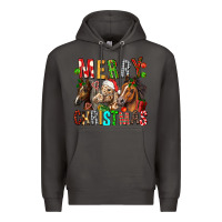 Smoke Merry christmas horses Premium Hoodie - FaDigitalArtStudio