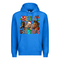 True Royal Merry christmas horses Premium Hoodie - FaDigitalArtStudio