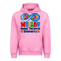Fuchsia Pink autism infinity seeing the world differently Urban Hoodie - JahusDesignShop