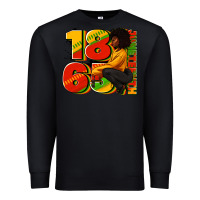 Black 1865 Juneteenth afro woman Premium Sweatshirt - RanaPortraitStore