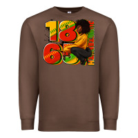 Chestnut 1865 Juneteenth afro woman Premium Sweatshirt - RanaPortraitStore